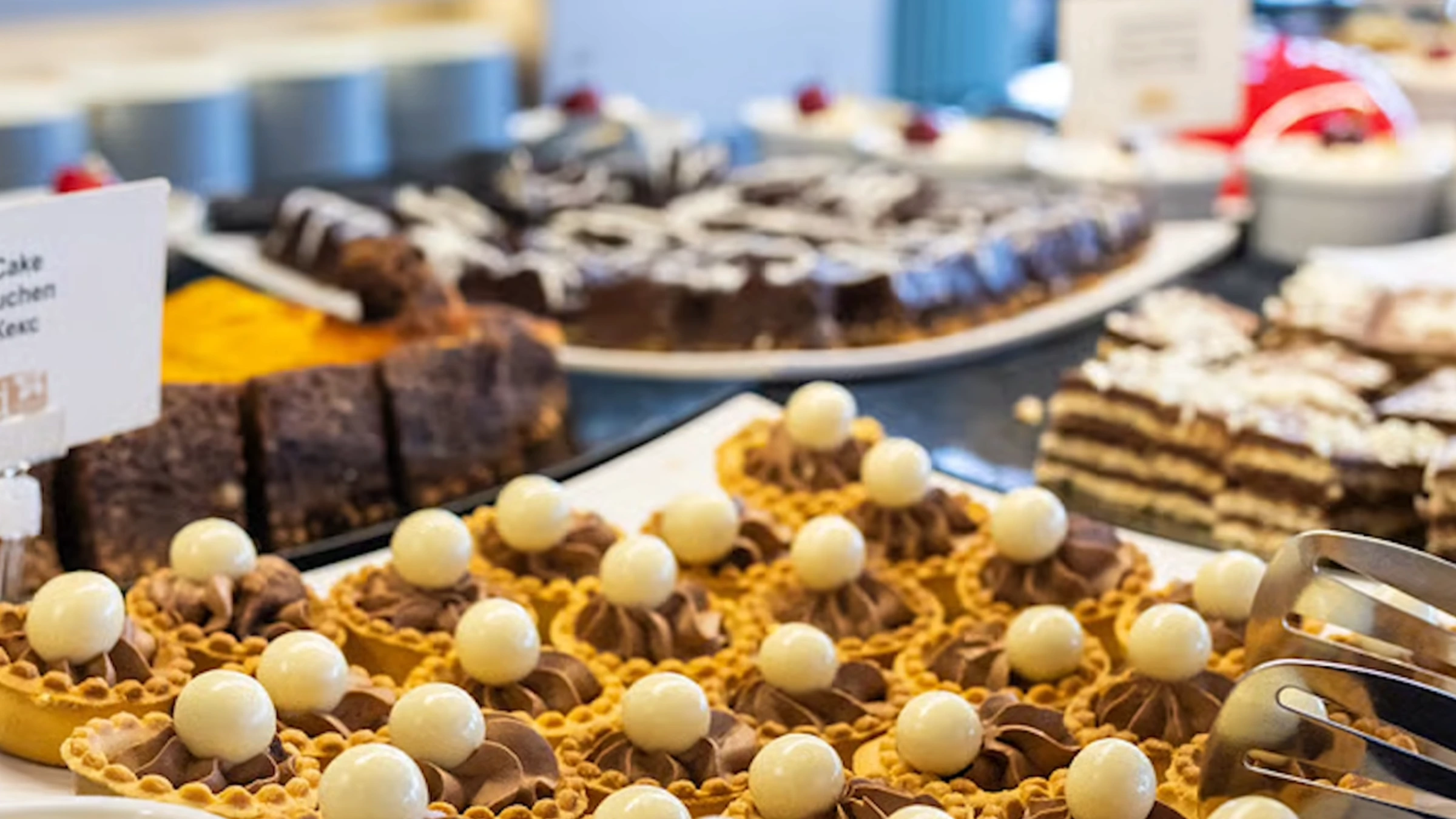 Dessertauswahl im Restaurant