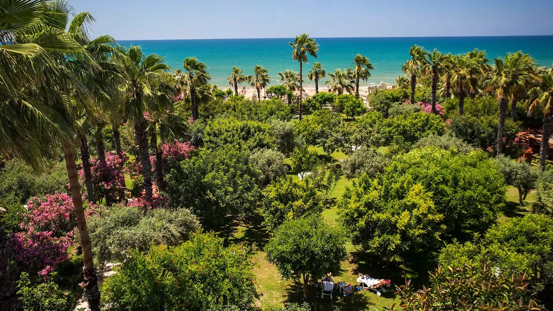 Defne Ana: Hotelgarten zum Meer
