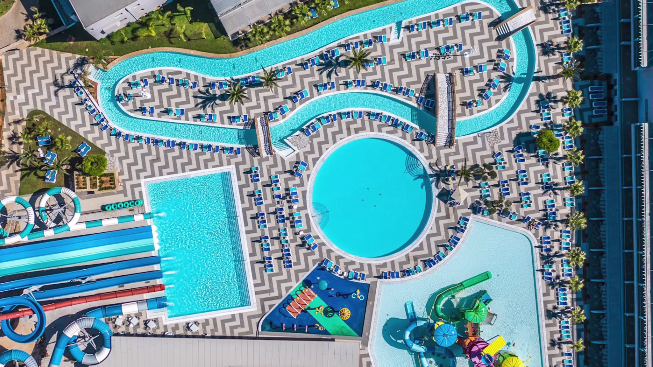 wasserpark von oben im Lyttos Mare