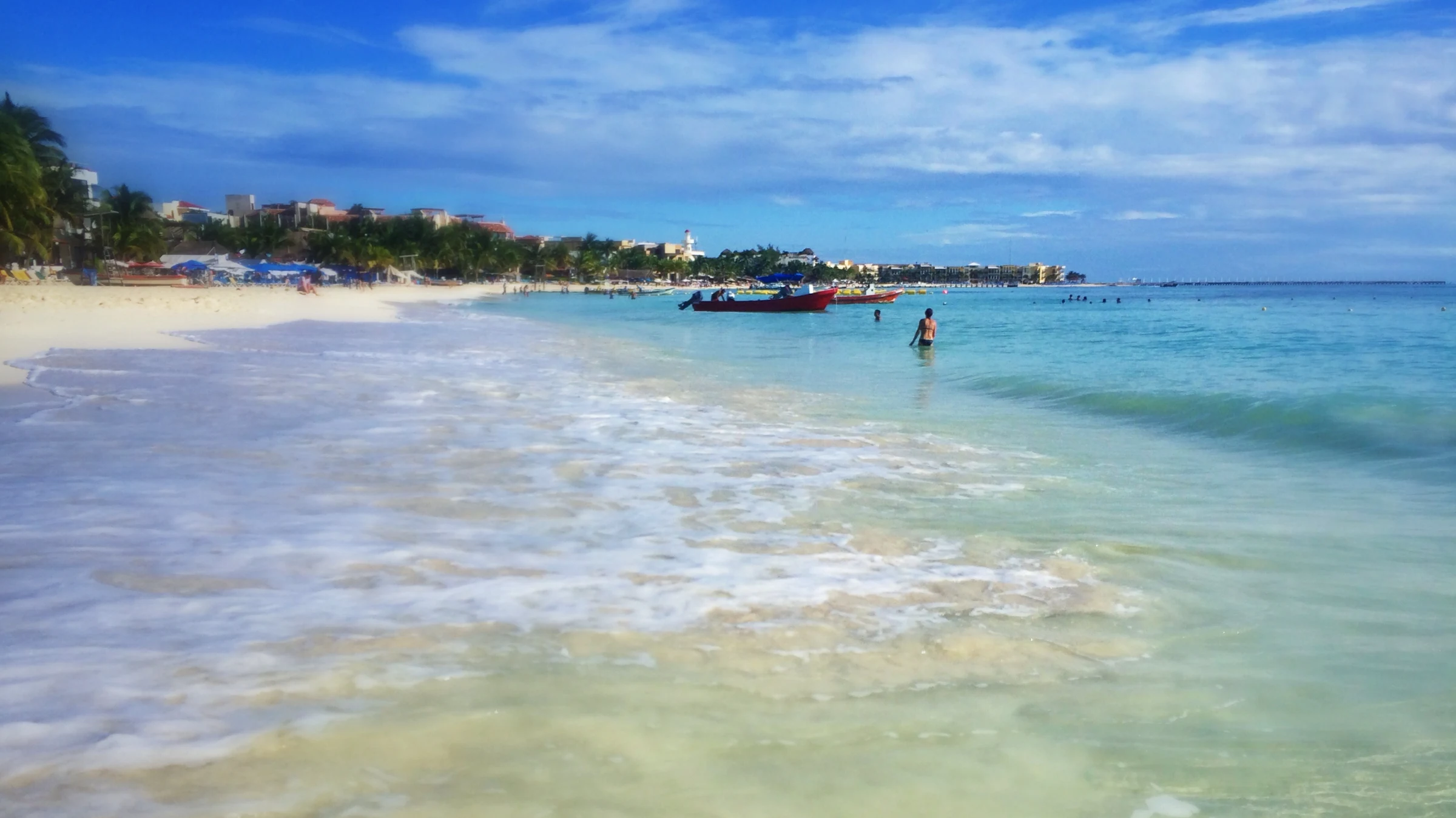 Strand von Playa del Carmen an der mexikanischen Karibikküste